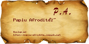 Papiu Afrodité névjegykártya